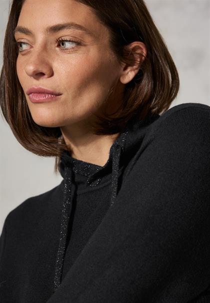 Strickkleid mit Glitzer black