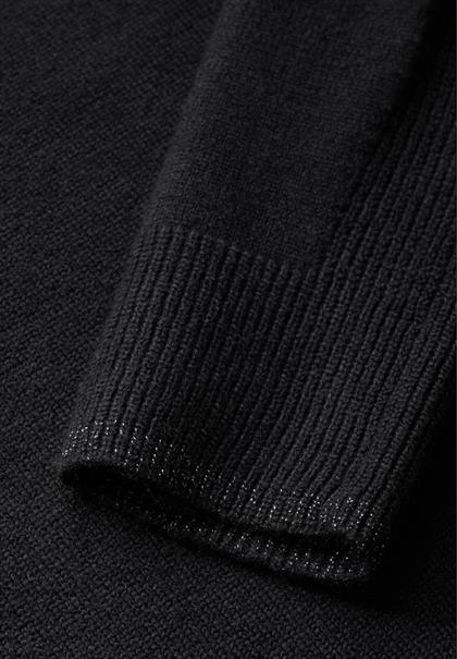 Strickkleid mit Glitzer black