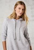 Strickkleid mit Kapuze platinum grey mel.
