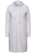 Strickkleid mit Kapuze platinum grey mel.