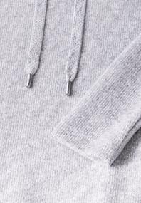 Strickkleid mit Kapuze platinum grey mel.