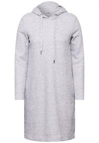 Strickkleid mit Kapuze platinum grey mel.