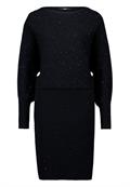 Strickkleid mit Pailletten black beauty