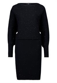 Strickkleid mit Pailletten black beauty