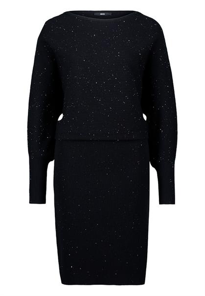 Strickkleid mit Pailletten black beauty