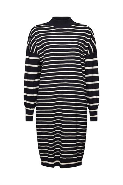 Strickkleid mit Stehkragen new black