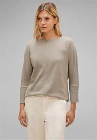 Stricklook Shirt spring sand melange