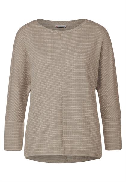 Stricklook Shirt spring sand melange