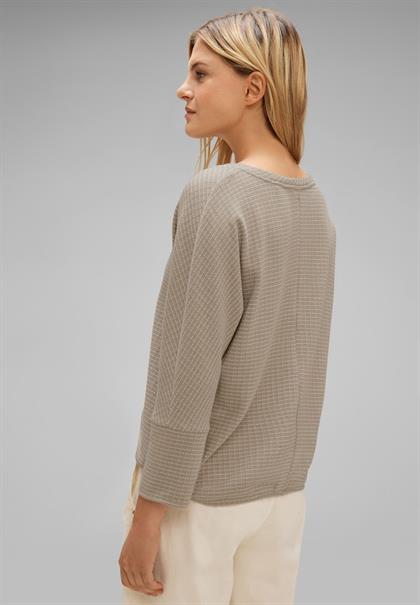 Stricklook Shirt spring sand melange