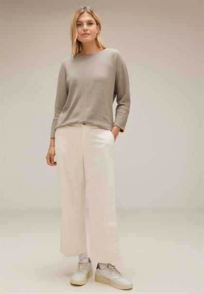 Stricklook Shirt spring sand melange