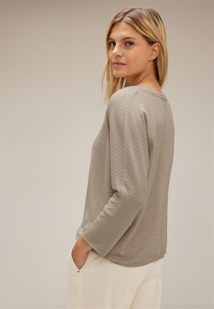 Stricklook Shirt spring sand melange