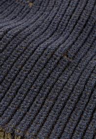 Strickmütze mit Schriftzug dark choclate