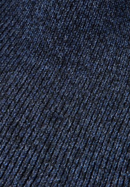 Strickmütze mit Umschlag dark navy