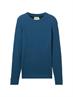 Strickpullover aus Baumwolle dark teal melange