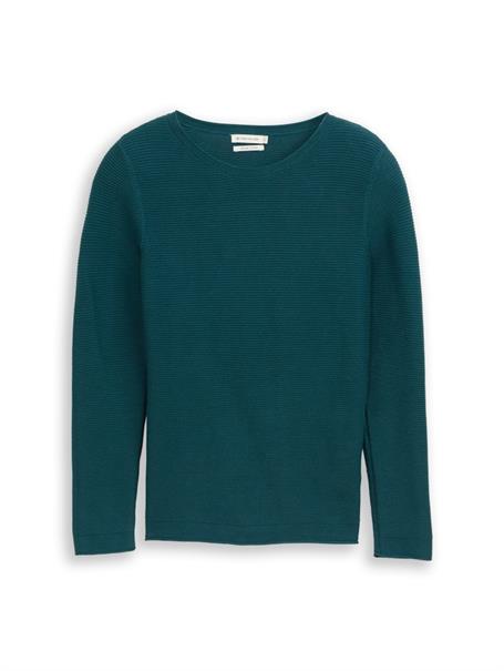 Strickpullover aus Baumwolle deep meadow green