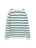 Strickpullover aus Baumwolle mint green beige stripe