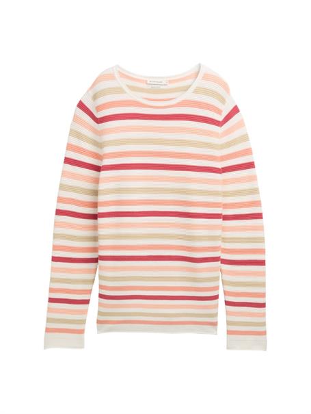 Strickpullover aus Baumwolle peachy knit stripe design