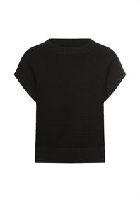 Strickpullover aus Baumwollmix caviar