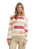 Strickpullover aus Bio-Baumwolle fresh berry highlight stripe