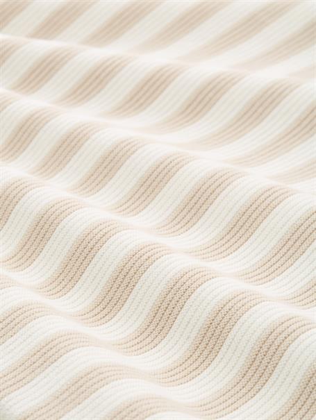 Strickpullover aus Bio-Baumwolle sand stone offwhite stripe