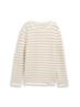 Strickpullover aus Bio-Baumwolle sand stone offwhite stripe