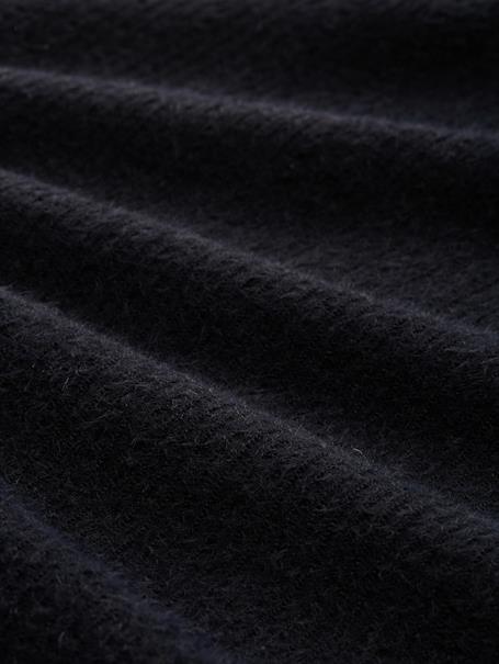 Strickpullover aus Federgarn black stripe with featheryarn