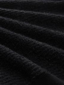 Strickpullover aus Federgarn deep black