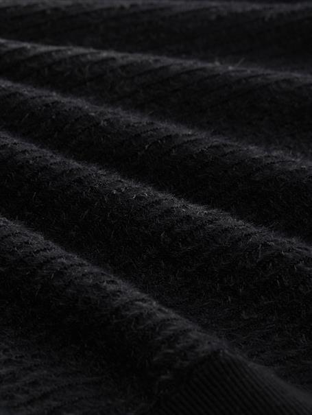 Strickpullover aus Federgarn deep black