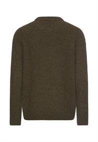 Strickpullover aus Merinowollgemisch dark olive green