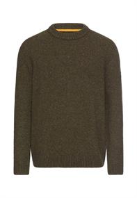 Strickpullover aus Merinowollgemisch dark olive green
