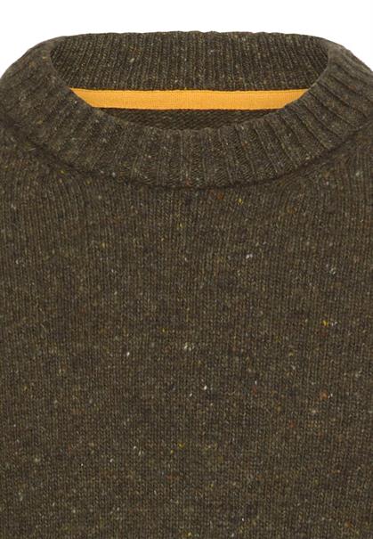 Strickpullover aus Merinowollgemisch dark olive green