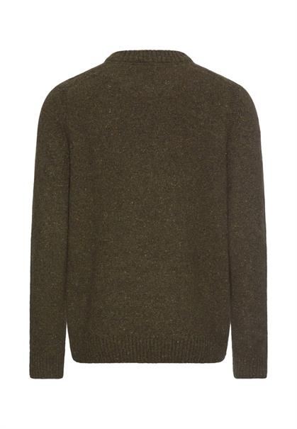 Strickpullover aus Merinowollgemisch dark olive green