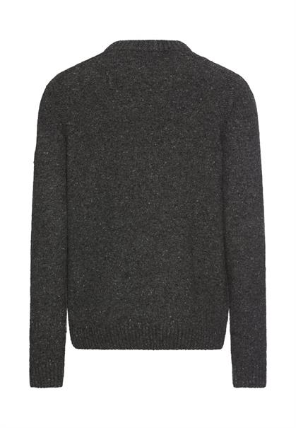Strickpullover aus Merinowollgemisch gunmetal