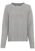 Strickpullover aus reiner Baumwolle grey melange