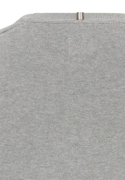 Strickpullover aus reiner Baumwolle grey melange