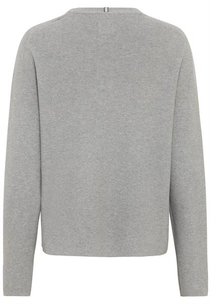 Strickpullover aus reiner Baumwolle grey melange