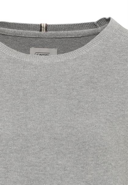 Strickpullover aus reiner Baumwolle grey melange