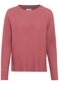 Strickpullover aus reiner Baumwolle rosewood