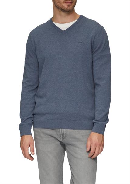 Strickpullover blau1