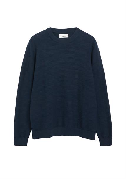 Strickpullover blau3