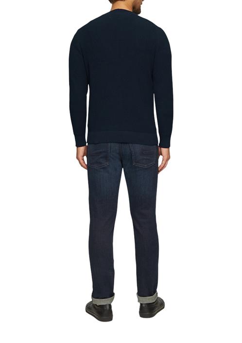 strickpullover-blau