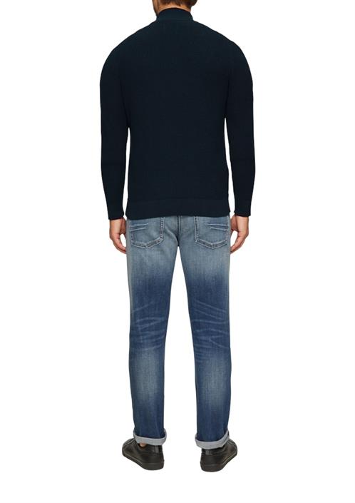 strickpullover-blau
