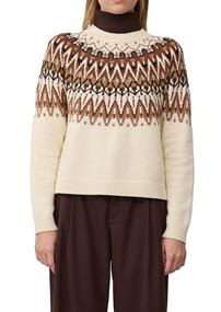 Strickpullover creme|mehrfarbig