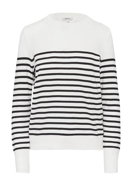 Strickpullover creme|schwarz