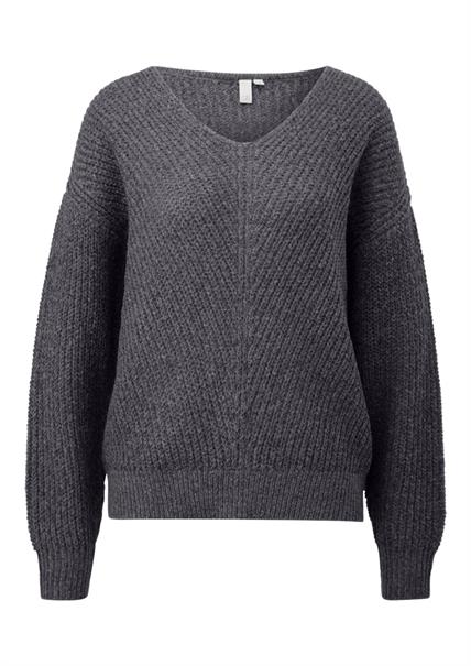 Strickpullover grau