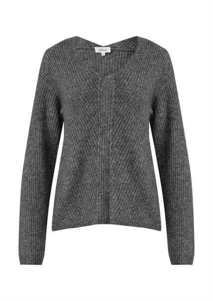 Strickpullover grau