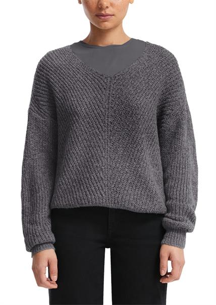 Strickpullover grau