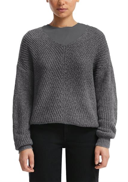 Strickpullover grau