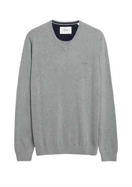 Strickpullover grau