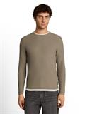 Strickpullover im 2-in-1-Look dark sage green